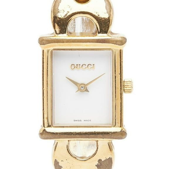Pre-Owned Gucci 1800L Quartz Watch with White Dial and Stainless Steel, Women's (Good)