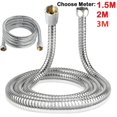 thumbnail image 3 of Stainless Steel Thickened Shower Hose 3 Meter G1/2 Bathroom Handheld Connection Tube Sprayer Hose NEW, 3 of 4