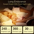 thumbnail image 3 of JZ-Lying Flat Duck Night Light, LED Lazy Duck Cute Lamp, Rechargeable 3 Level Dimmable Ducky Lay Lamp, Squishy Silicone Duck Light Laying Down, Bedside Touch Light Up Duck for Kids Sleep, 3 of 4