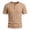 Khaki, variant on Henley Shirts for Men 3-Button Summer Plain Crew Neck Short Sleeve Mens T-Shirts Casual Tops