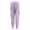 thumbnail image 7 of HKYNLAG Women's Scrub Pants, 4-Way Stretch Anti-Wrinkle Straight Leg with Cargo Pockets, Medical Uniform Bottoms Purple M, 7 of 7