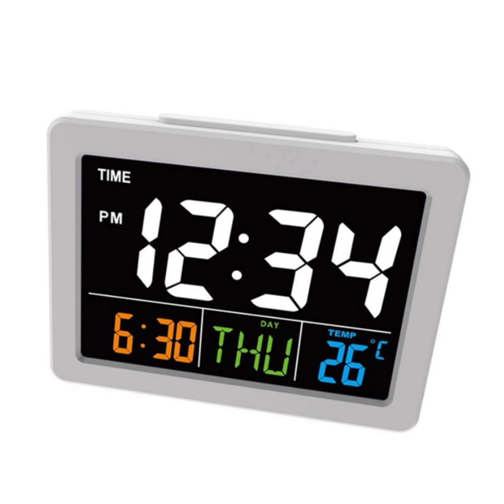 Manfiter Colorful Large Digital Display Students Alarm Clocks, LED