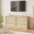 thumbnail image 4 of Commode à 3 Tiroirs pour Chambre, Table de Chevet en Chêne Naturel à 3 Tiroirs avec Grand Rangement, Petite Table de Chevet Moderne pour Salon, Chambre de Bébé, Entrée, 4 of 7