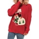 thumbnail image 2 of Suéteres Navideños Feos para Mujer, Suéteres Gráficos de Larga, Suéteres Casuales de Punto para Otoño e Invierno para Mujer Rojo S, 2 of 9