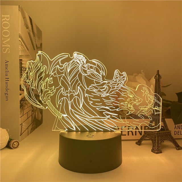 Luz nocturna LED 3D Lols Darius que cambia de color para niños
