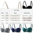 thumbnail image 2 of Fatuov Push Up Wire Bras for Women Solid Color Breathable Everyday Bra for Travel, Supportive Full Coverage Lightly Lined Bra 40B, Khaki, 2 of 4