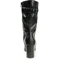 thumbnail image 4 of Journee Collection Womens Wilo Tru Comfort Foam Wide Calf Stacked Heel Mid Calf Boots, 4 of 8