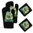 thumbnail image 7 of Rick And Morty 4 Pcs Oven Mitts And Pot Holders Kitchen Oven Glove with Potholders Non-Slip Cooking Gloves for Cooking Baking Grilling, 7 of 7