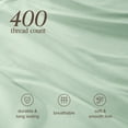 thumbnail image 6 of Bare Home Organic Sateen Sheet Set - 400 Thread Count - 100% Organic Cotton - 4 Piece - Full, Willow, 6 of 10