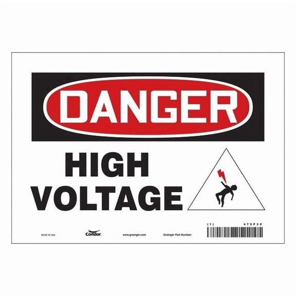 Condor Safety Sign,7 inx10 in,Vinyl 479P39