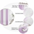 thumbnail image 6 of Light Purple White Waterproof Fabric Shower Curtain,Gradient Solid Stripes Geometric Waterproof Fabric Shower Curtain for Bathroom Curtains Bathtubs Hotel Shower Curtains with 12 Hooks Standard 72x72, 6 of 8