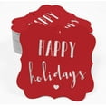 thumbnail image 2 of Inkdotpot Pack Of 50 Real Silver Foil Bracket Shape Paper Tags Happy Holiday Favor Hang Tags, 2 of 6