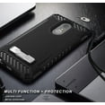 thumbnail image 4 of Case for LG Stylo 4, Black Tri-Shield Rugged Cover [with Metal Kickstand + Wrist Strap Lanyard] for LG Q Stylus | LG Stylo 4 | LG Stylus 4, 4 of 6