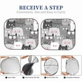 thumbnail image 6 of Balery Cats Group Sun Shield 2 Pack For Car Front Windows Foldable Sun Visor Protector Blocks Max Uv Rays And Keeps Your Vehicle Cool For Most Sedans Suv Truck, 6 of 7