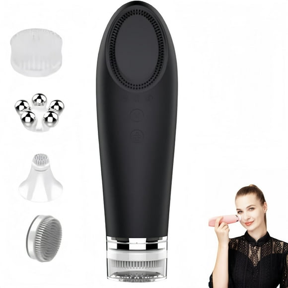 Dianli Facial Cleansing Brush Portable Anti-Aging Massager Deep Pore Clean Silicone Rechargeable Face Brush for Home and Travel Gentle Exfoliating Portable Travel Face Brush