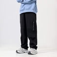 thumbnail image 2 of FYDUU Boys Pants Elastic Waist Casual Straight Leg Trousers with Zipper Pockets for Kids Relaxed Fit Sweatpants Fall Athletic Joggers Leisure Pants 11-12 Years, 2 of 9