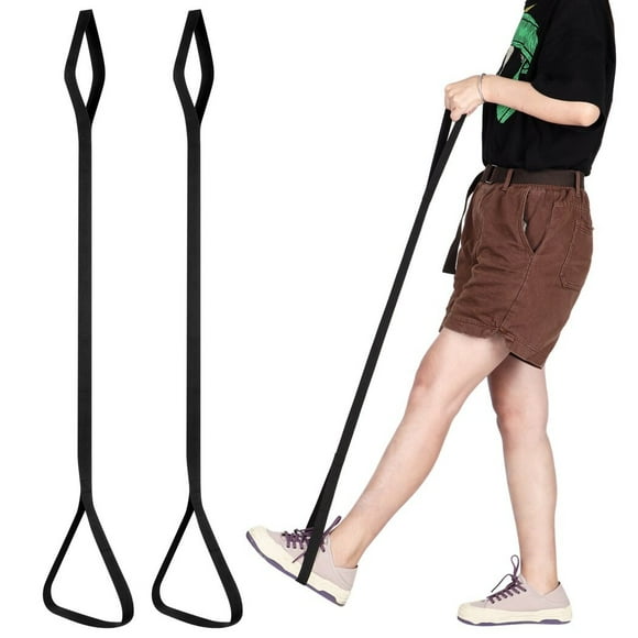 2 PCS 35-inch Leg Lifter, Leg Lifting Strap, Leg Lifter with Hand and Foot Loops, Foot Lifter after Knee or Hip Replacement Recovery, Portable Mobility Tool for Wheelchairs, Beds, Sofas, Cars