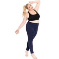 thumbnail image 2 of Stretch Is Comfort Women's Cotton/Spandex Plus Size Leggings Navy Blue 5X, 2 of 6