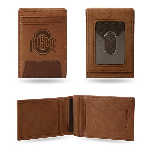 Ohio State Buckeyes Premium Leather Front Pocket Wallet