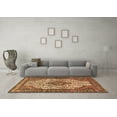 thumbnail image 3 of Ahgly Company Indoor Round Medallion Brown Traditional Area Rugs, 3' Round, 3 of 4