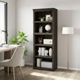 thumbnail image 4 of 5 Tier Bookcase, Farmhouse Book Shelf with Storage Open Display Bookshelves, 67.4" Tall Book Case Wooden 5 Shelf Bookcase Home Decor Furniture for Home Office, Living Room, Bed Room - Grey, 4 of 9