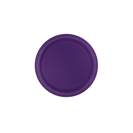 Deep Purple Round Dessert Plates - 7" (Pack Of 8) - Premium Paper - Perfect For Parties & Events