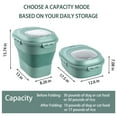 thumbnail image 5 of PETIMI Dog Food Storage Containers with Wheel Lids, Green, Airtight, 35 lbs Capacity, 5 of 7