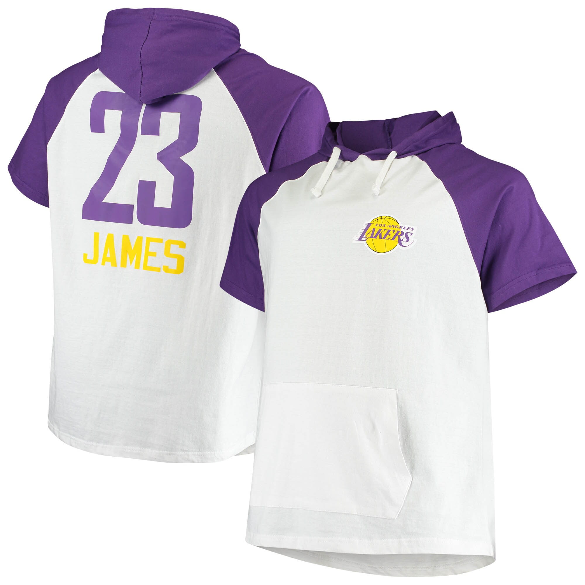 short sleeve hoodie lakers