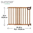 thumbnail image 2 of Barandilla de madera de verano y puerta de seguridad para escaleras para mascotas y bebés, 32"-48" de ancho, 33" de alto, instale la barandilla en la barandilla o la pared, o de pared a pared en la pu, 2 of 5