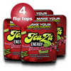 TeaZa Energy’s Bangin’ Black Cherry Bomb 4 Flip Tops