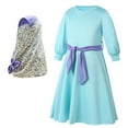 thumbnail image 1 of MEZZALL Robe Longue Abaya pour Bébé Fille avec Hijab Floral Robe à Manches Longues Classique Robe d'Été pour Tout-Petit, Bleu, 3-4 Ans, 1 of 7