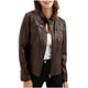 thumbnail image 2 of Chaquetas y abrigos de piel sintética de manga larga sin capucha, chaqueta informal de piel para mujer con cuello alto, chaqueta ajustada de color liso para mujer, 2 of 6
