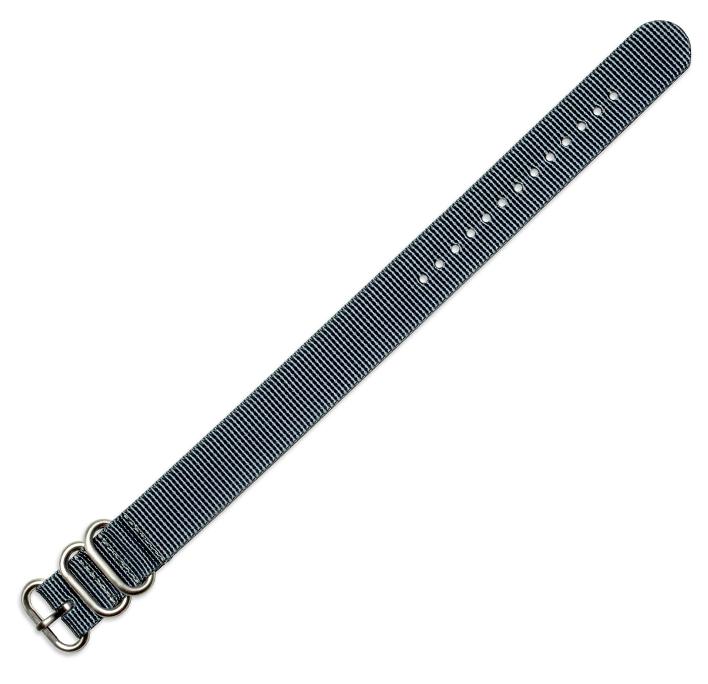 deBeer Watchbands 22mm Military Nylon Watch Band Grey