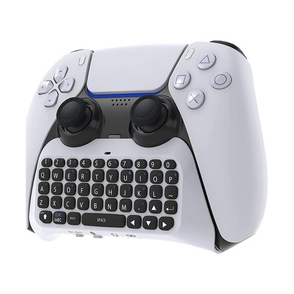 Wireless Controller Keyboard for PS5, Portable Bluetooth Gamepad Chatpad with Built-in Speaker & Audio Jack for PS 5