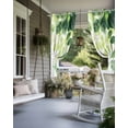 thumbnail image 4 of nqOlkjepod Outdoor Curtains for Patio Waterproof, Summer Green Leaves Outdoor Privacy Panels Grommet, Simple Eucalyptus Branch Plants Blackout Outside Curtains for Porch/Cabana 54"x108", 2 Panels, 4 of 8
