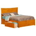 thumbnail image 1 of Leo & Lacey Lit de Plateforme de Rangement Complet Urbain en Caramel, 1 of 4