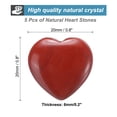 thumbnail image 2 of Uxcell 5Pcs Natural Heart Stone Quartz, Piedras de Corazón de Amor para Equilibrar la Ansiedad en Rojo, 2 of 5