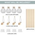 thumbnail image 4 of 4Pcs Reed Diffuser Set with Metal Golden Decoration, 3.5oz-4.2oz Empty Reed Diffuser Bottles with 20Pcs Reed Diffuser Sticks, Unique Design Bottles for Home and Office (Spiky Ellipsoidal), 4 of 7