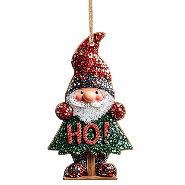 pstuiky Colgantes navideños múltiples de Papá Noel y árbol para el hogar, colgantes acrílicos para el interior del coche