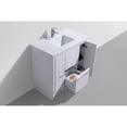 thumbnail image 3 of Kubebath 36″ High Gloss White Modern Bathroom Vanity with White Quartz Counter-Top, 3 of 5
