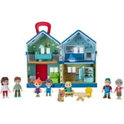 CoComelon Deluxe Family House Playset with Music and Sounds - Includes JJ, Family, Friends, Shark Potty, Crib, Sofa, Chair, High Chair, Dining Room Table, Fridge, Activity Sheet