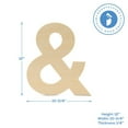 thumbnail image 3 of Ampersand Cutouts 12-inch, Pack of 50 Wood Door Hanger Blanks, Wooden Crafts to Paint, Wooden Cutouts for Crafts, by Woodpeckers, 3 of 5