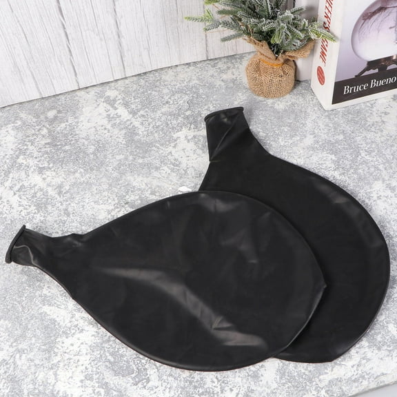 KAKOWELY 6Pcs Giant Black Balloons Easy to Inflate Party Supplies