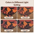 thumbnail image 7 of Design&I 6'x9' Washable Area Rug Oversized Skid-Resistant Orange Black Geometric and Motifs Elegant Contrast of Curves Angles for Living Room, Family Indoor, 7 of 7