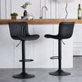 thumbnail image 4 of YOUNIKE Swivel Bar Stools Set of 2, Upholstered Height Adjustable Black Counter Height Barstools, 4 of 10