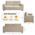 thumbnail image 2 of COPIAE 82” Velvet Loveseat Sofa, Comfy Deep Seat Sofa with Soft Cushion, Modern 2-Seater Couch with Piano Design Armrest& Ergonomic Backrest, Home Sofa Couch for Living room Bedroom, 2 of 10