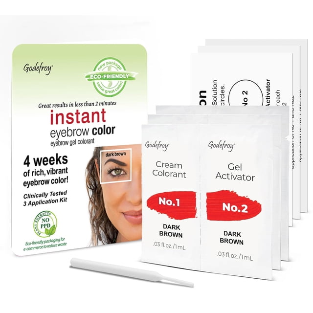 Color de cejas Godefroy Instant Dark Brown, 5 ml, 12 semanas, 3 aplicaciones