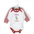 thumbnail image 2 of Hudson Baby Unisex Baby Cotton Long-Sleeve Bodysuits, Rudolph Reindeer, 9-12 Months, 2 of 5