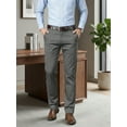 thumbnail image 6 of Men's Premium Cotton Dress Pants - Business Casual Straight Fit with Subtle Embroidery, 6 of 8