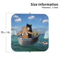 thumbnail image 3 of Bingfone Vintage Two Brave Cats Are Floating On The Sea Iceberg Leather Drinks Coasters With Set Of 6,Suitable For Home Kitchen,Coffee Cup Coasters Home Gift, 3 of 9